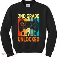 Hello 2nd Grade Level Unlocked Video Game Back To School Kids Sweatshirt thumb 0