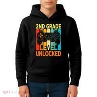 Hello 2nd Grade Level Unlocked Video Game Back To School Kids Hoodie thumb 4