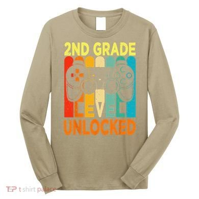 Hello 2nd Grade Level Unlocked Video Game Back To School Long Sleeve Shirt