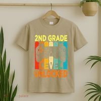Hello 2nd Grade Level Unlocked Video Game Back To School T-Shirt thumb 2