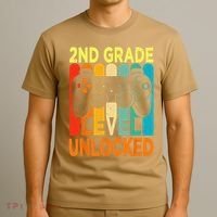 Hello 2nd Grade Level Unlocked Video Game Back To School T-Shirt thumb 3