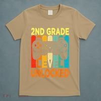 Hello 2nd Grade Level Unlocked Video Game Back To School T-Shirt thumb 5