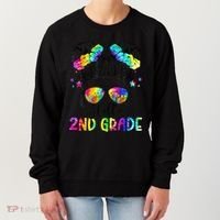 Hello 2nd Grade Messy Hair Bun Girl Back To School First Day Gift Women's Sweatshirt thumb 0