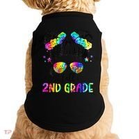Hello 2nd Grade Messy Hair Bun Girl Back To School First Day Gift Doggie Tank thumb 0