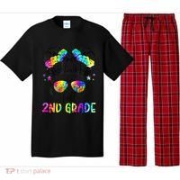 Hello 2nd Grade Messy Hair Bun Girl Back To School First Day Gift Pajama Set thumb 0