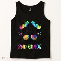 Hello 2nd Grade Messy Hair Bun Girl Back To School First Day Gift Tank Top thumb 2