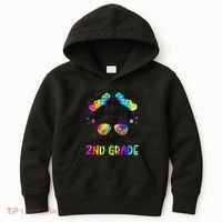 Hello 2nd Grade Messy Hair Bun Girl Back To School First Day Gift Kids Hoodie thumb 0