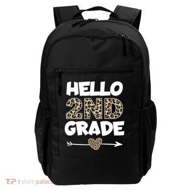 Hello 2nd Grade Leopard Print Second Grade Teacher Kids Gift Backpack