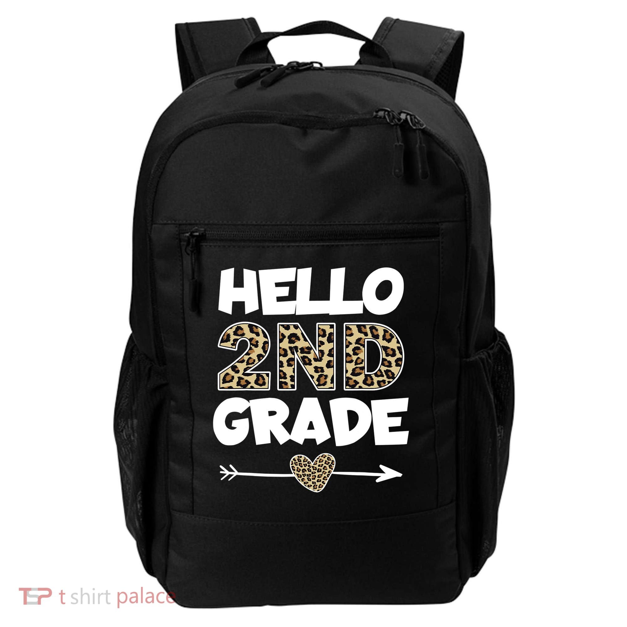 Hello 2nd Grade Leopard Print Second Grade Teacher Kids Gift Backpack