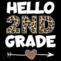 Hello 2nd Grade Leopard Print Second Grade Teacher Kids Gift Backpack thumb 2