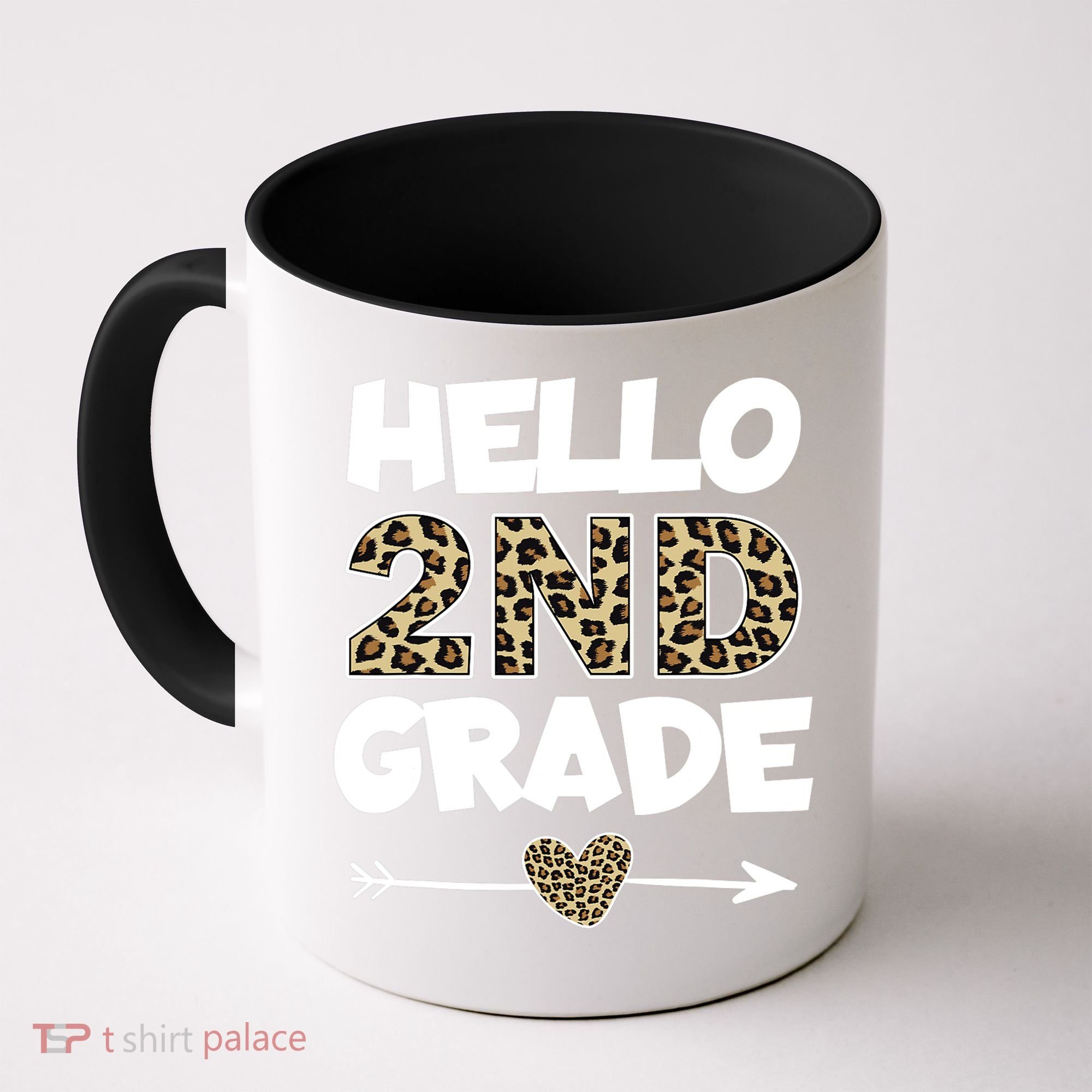 Hello 2nd Grade Leopard Print Second Grade Teacher Kids Gift Coffee Mug