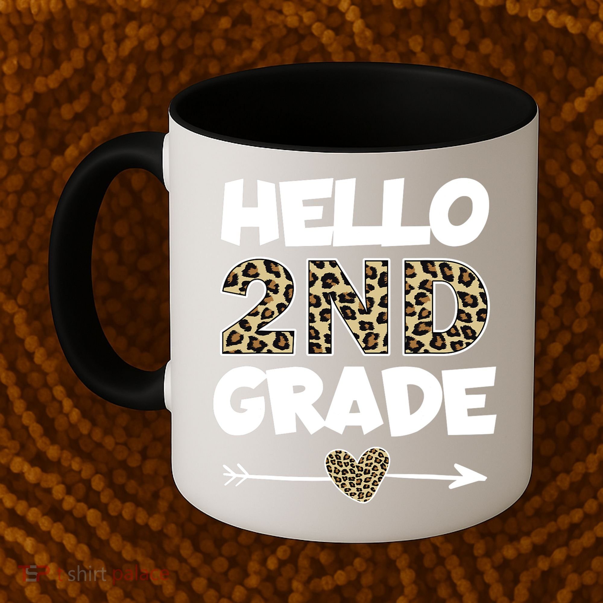 Hello 2nd Grade Leopard Print Second Grade Teacher Kids Gift Coffee Mug