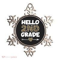 Hello 2nd Grade Leopard Print Second Grade Teacher Kids Gift Ornament thumb 0