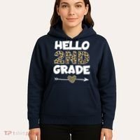 Hello 2nd Grade Leopard Print Second Grade Teacher Kids Gift Hoodie thumb 5