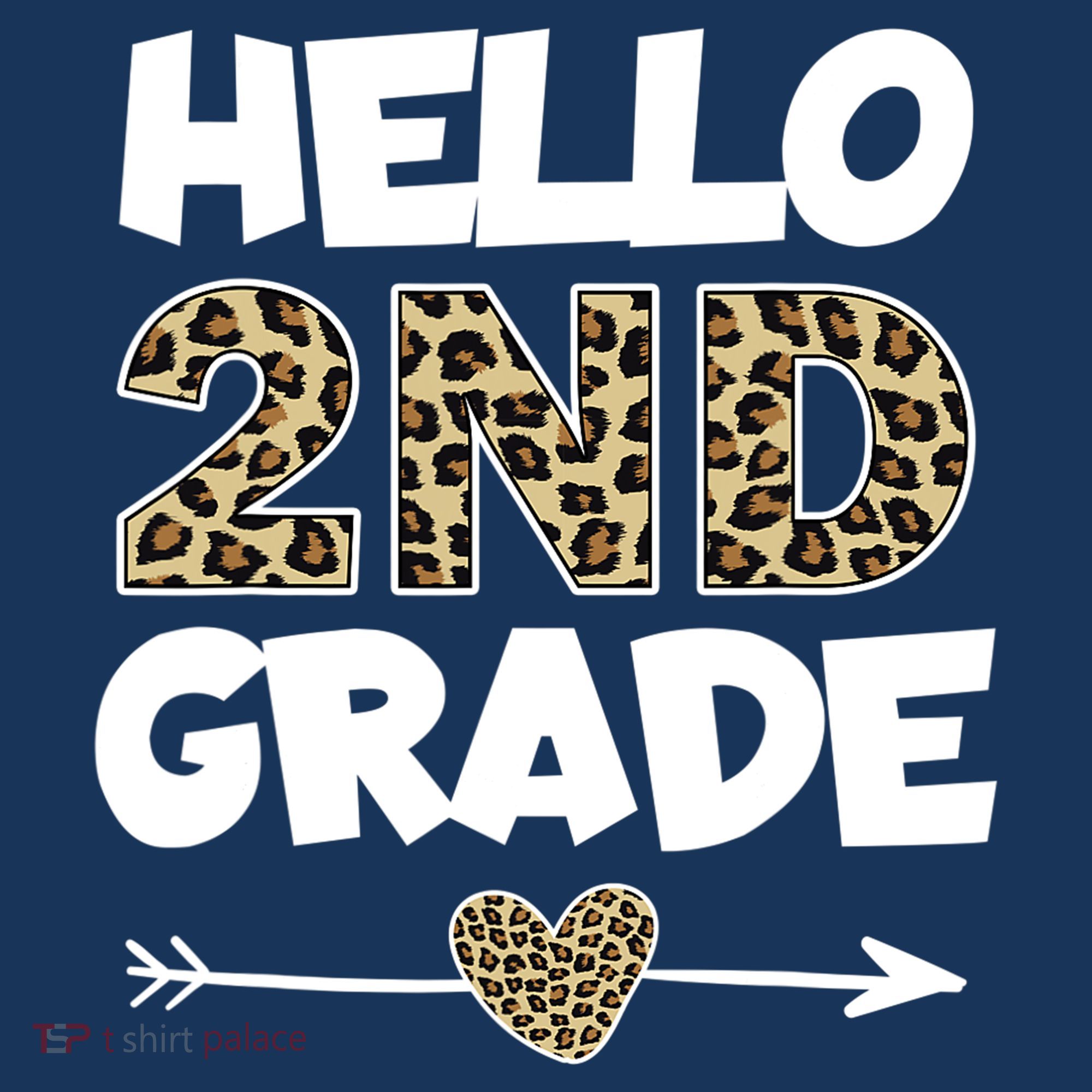 Hello 2nd Grade Leopard Print Second Grade Teacher Kids Gift Long Sleeve Shirt