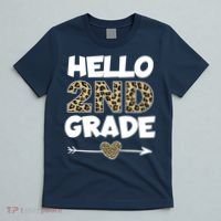 Hello 2nd Grade Leopard Print Second Grade Teacher Kids Gift T-Shirt thumb 5