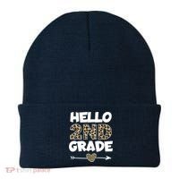 Hello 2nd Grade Leopard Print Second Grade Teacher Kids Gift Beanie thumb 0