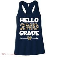 Hello 2nd Grade Leopard Print Second Grade Teacher Kids Gift Women's Tank Top thumb 0