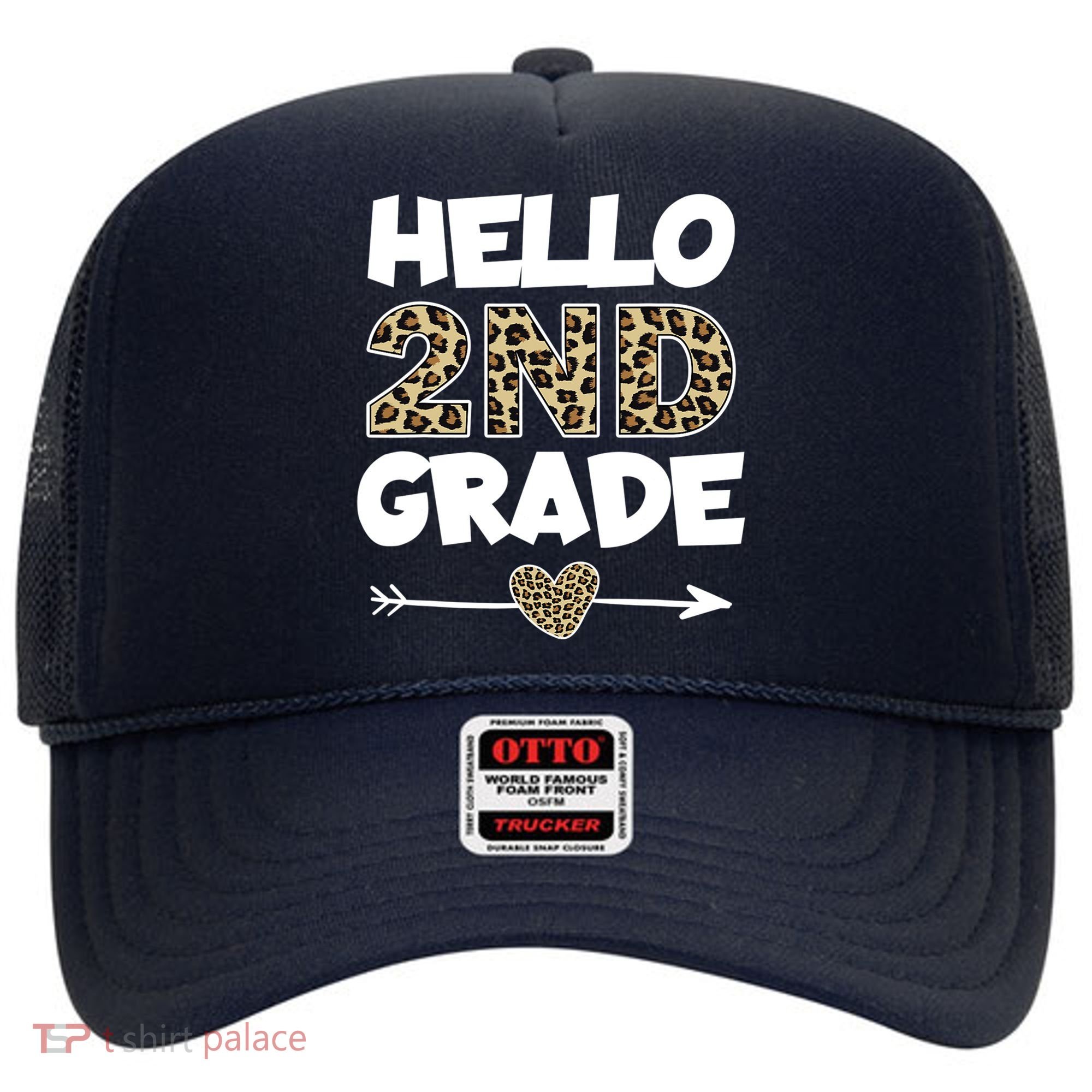 Hello 2nd Grade Leopard Print Second Grade Teacher Kids Gift Hat