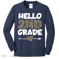 Hello 2nd Grade Leopard Print Second Grade Teacher Kids Gift Kids Long Sleeve Shirt thumb 0