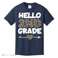 Hello 2nd Grade Leopard Print Second Grade Teacher Kids Gift Kids T-Shirt thumb 0