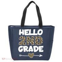 Hello 2nd Grade Leopard Print Second Grade Teacher Kids Gift Tote Bag thumb 0