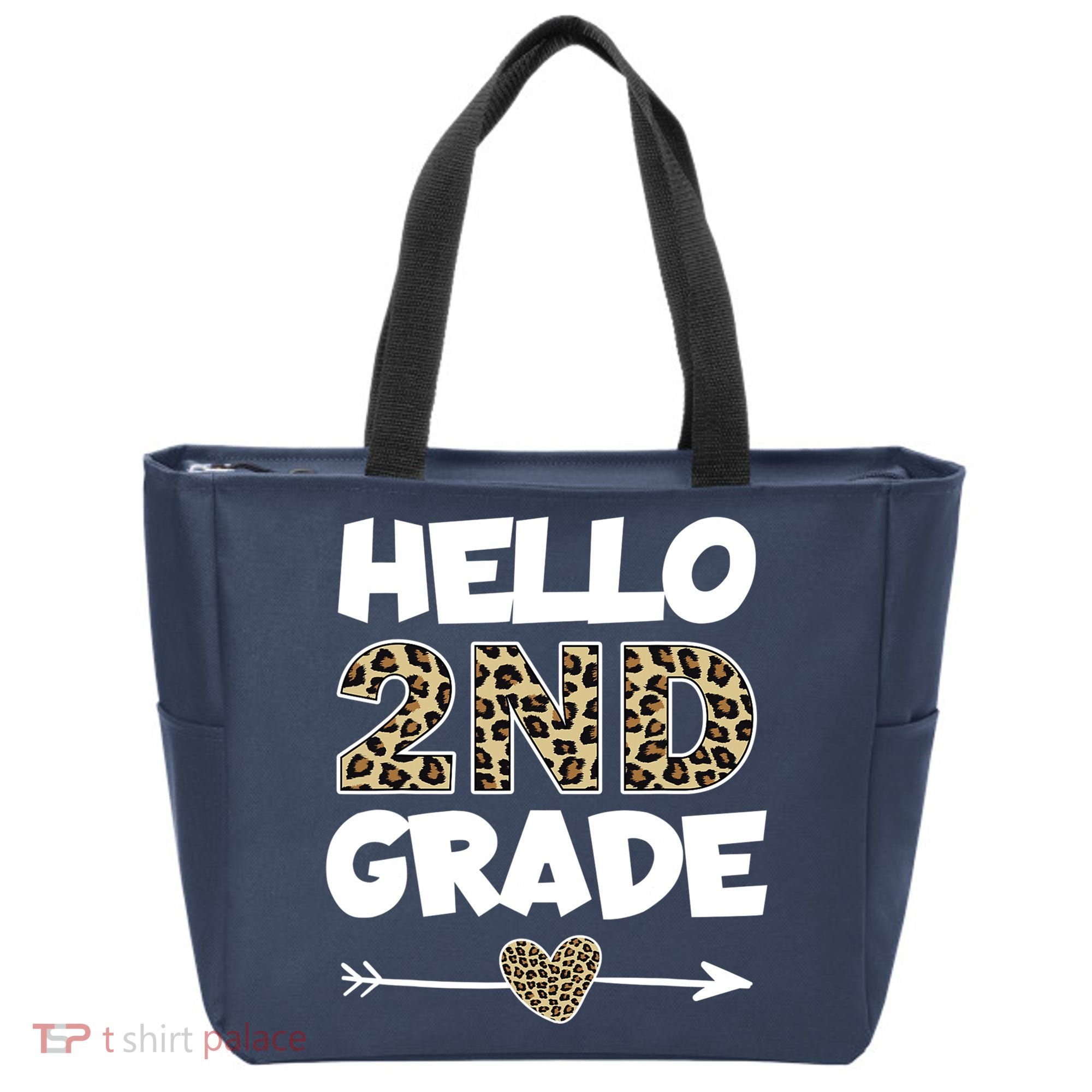 Hello 2nd Grade Leopard Print Second Grade Teacher Kids Gift Tote Bag