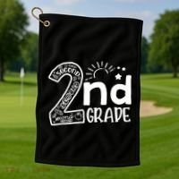 Hello 2nd Grade Teachers Boy And Team Second Grade Golf Towel thumb 1