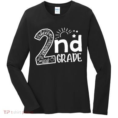 Hello 2nd Grade Teachers Boy And Team Second Grade Women's Long Sleeve Shirt