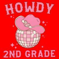 Howdy 2nd Grade Back To School Santa Hat thumb 1
