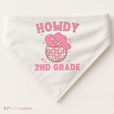 Howdy 2nd Grade Back To School USA-Made Doggie Bandana