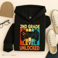 Hello 2nd Grade Level Unlocked Video Game Hoodie thumb 4