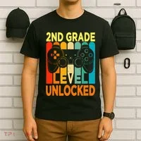 Hello 2nd Grade Level Unlocked Video Game T-Shirt thumb 6