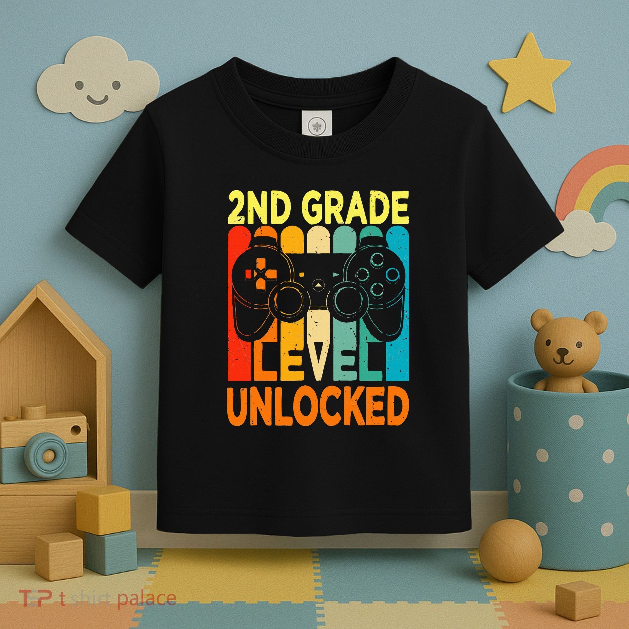 Hello 2nd Grade Level Unlocked Video Game Toddler T-Shirt