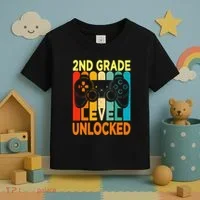 Hello 2nd Grade Level Unlocked Video Game Toddler T-Shirt thumb 3