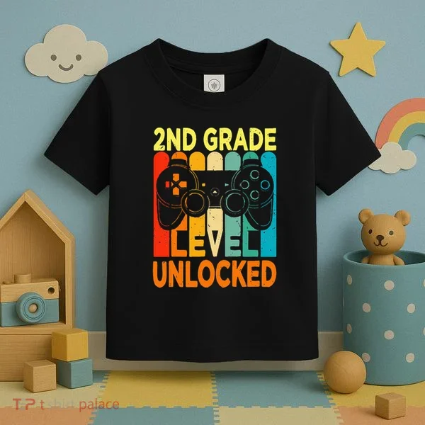 Hello 2nd Grade Level Unlocked Video Game Toddler T-Shirt