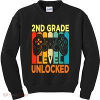 Hello 2nd Grade Level Unlocked Video Game Kids Sweatshirt thumb 0