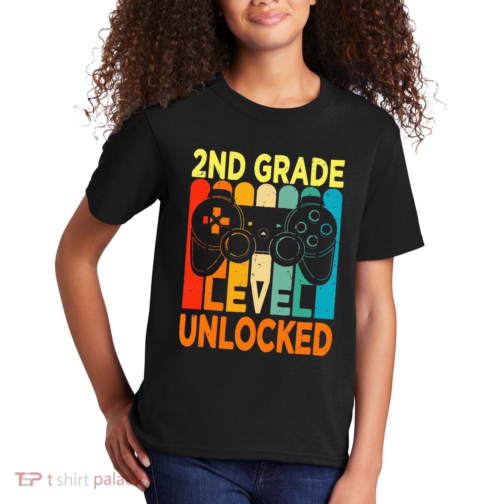 Hello 2nd Grade Level Unlocked Video Game Kids T-Shirt