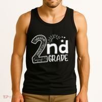 Hello 2nd Grade Teachers And Team Second Grade Tank Top thumb 3
