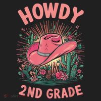 Howdy 2nd Grade Western Cowgirls Back To School Second Grade Women's Sweatshirt thumb 2
