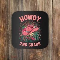 Howdy 2nd Grade Western Cowgirls Back To School Second Grade Coaster thumb 0
