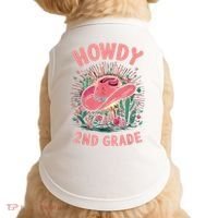 Howdy 2nd Grade Western Cowgirls Back To School Second Grade Doggie Tank thumb 0