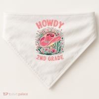 Howdy 2nd Grade Western Cowgirls Back To School Second Grade USA-Made Doggie Bandana thumb 0