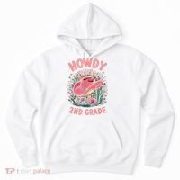 Howdy 2nd Grade Western Cowgirls Back To School Second Grade Hoodie thumb 0
