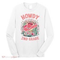 Howdy 2nd Grade Western Cowgirls Back To School Second Grade Long Sleeve Shirt thumb 0