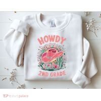 Howdy 2nd Grade Western Cowgirls Back To School Second Grade Sweatshirt thumb 2