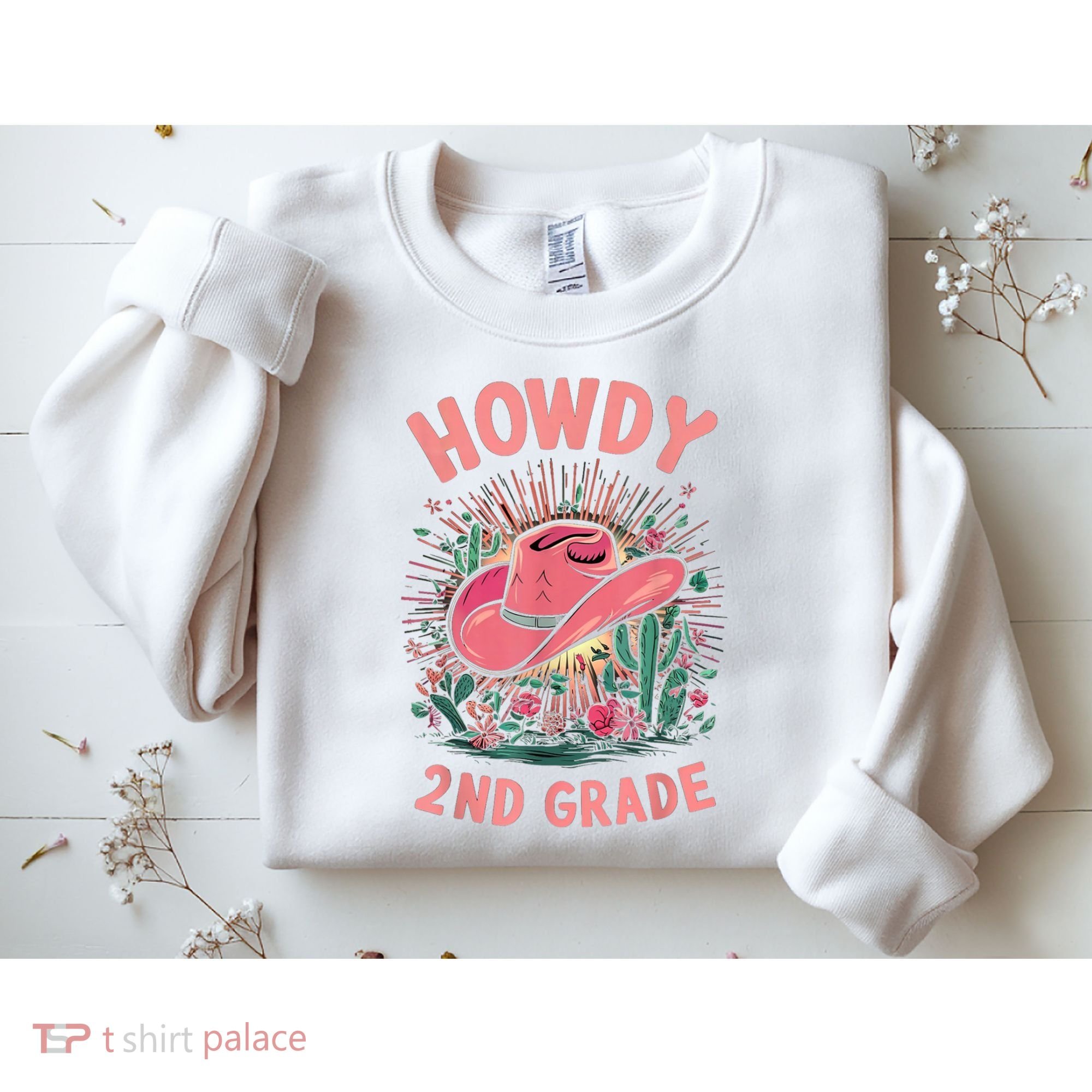 Howdy 2nd Grade Western Cowgirls Back To School Second Grade Sweatshirt