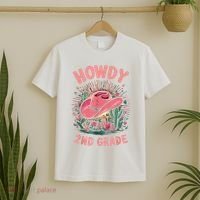 Howdy 2nd Grade Western Cowgirls Back To School Second Grade T-Shirt thumb 2