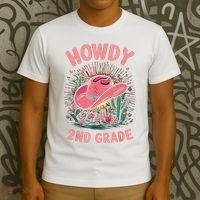 Howdy 2nd Grade Western Cowgirls Back To School Second Grade T-Shirt thumb 3