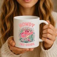 Howdy 2nd Grade Western Cowgirls Back To School Second Grade Coffee Mug thumb 3